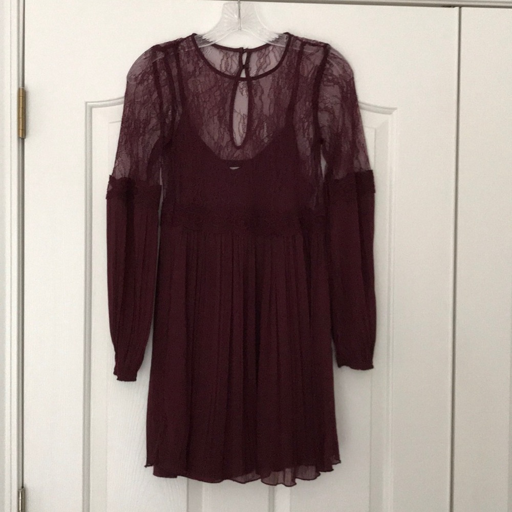 A&F Lace burgundy dress